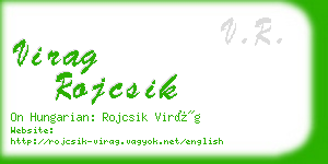 virag rojcsik business card